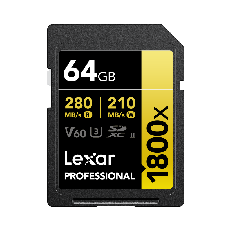 SD Pro Gold Series UHS-II 1800x 64GB V60