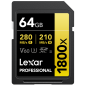 SD Pro Gold Series UHS-II 1800x 64GB V60