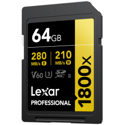 SD Pro Gold Series UHS-II 1800x 64GB V60