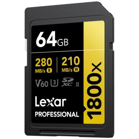 SD Pro Gold Series UHS-II 1800x 64GB V60