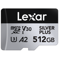 microSDXC Silver Plus UHS-1 512GB V30 R205 W150MB s