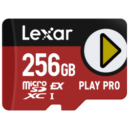 microSD Express 7.1 PLAY Pro 256GB up to R900 W600MB s (104MB s with UHS-I)