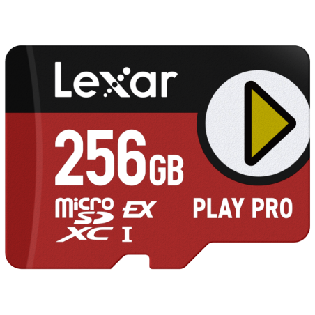 microSD Express 7.1 PLAY Pro 256GB up to R900 W600MB s (104MB s with UHS-I)