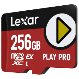 microSD Express 7.1 PLAY Pro 256GB up to R900 W600MB s (104MB s with UHS-I)