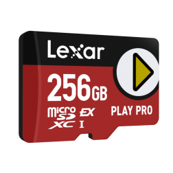 microSD Express 7.1 PLAY Pro 256GB up to R900 W600MB s (104MB s with UHS-I)