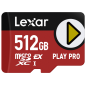 microSD Express 7.1 PLAY Pro 512GB up to R900/W600MB/s (104MB/s with UHS-I)