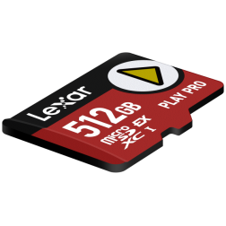 microSD Express 7.1 PLAY Pro 512GB up to R900 W600MB s (104MB s with UHS-I)