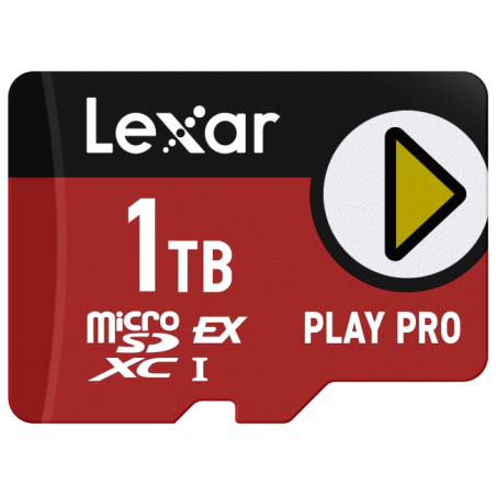 microSD Express 7.1 PLAY Pro 1TB up to R900 W600MB s (104MB s with UHS-I)