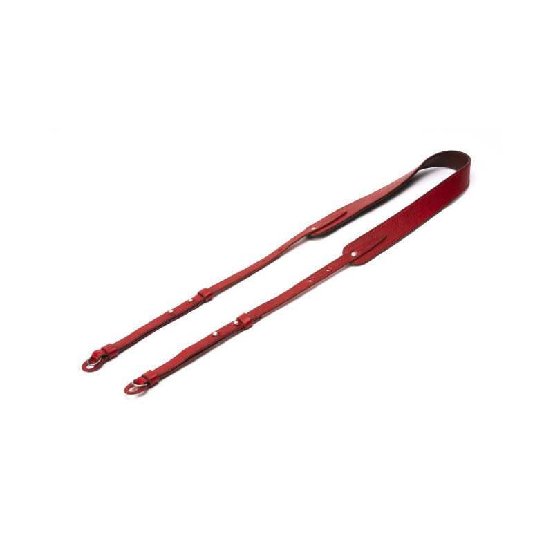 ACAM 284 leather camera strap red