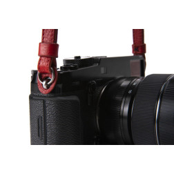 ACAM 284 leather camera strap red