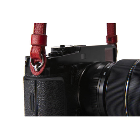 ACAM 284 leather camera strap red