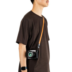 Form Leather Camera Strap Short Amber