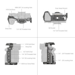 4481 HawkLock Quick Release Cage for Sony A 7R V   A 7 IV   A 7S III   A 1