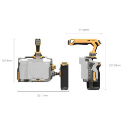 5518 HawkLock Quick Release Cage Kit Sony A7R V   A7 IV   A7S III (Advanced) (BumbleBee Edition)