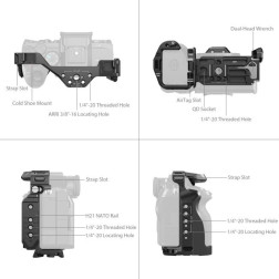 5583 Cage with Airtag Slot for Sony A7R IV   A7R V   A7 IV   A7 V   A7S III   A1