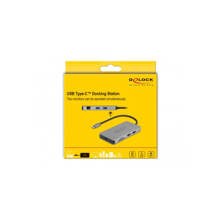 Station d'accueil USB Type-C 4K - Dual HDMI MST / USB 3.2 / SD / LAN / PD 3.0