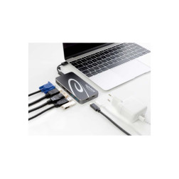 USB Type-C 3.2 Dockingstation 4K HDMI DP / 1080p VGA, USB Hub und PD 3.0