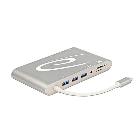 Station d'accueil USB Type-C™ 3.1 4K 30 Hz gris argenté