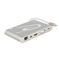 Station d'accueil USB Type-C™ 3.1 4K 30 Hz gris argenté