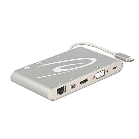 Station d'accueil USB Type-C™ 3.1 4K 30 Hz gris argenté