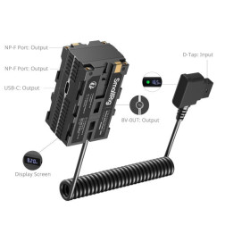 4884 D-Tap to Dual-Sided NP-F Dummy Battery Power Cable