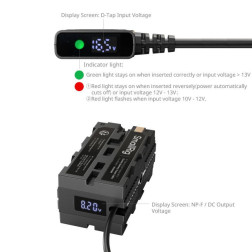 4884 D-Tap to Dual-Sided NP-F Dummy Battery Power Cable
