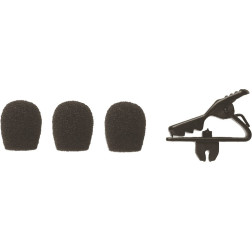 Bonnettes - Noires pour MX153 + pince micro Bonnettes - SHURE
