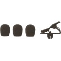 Bonnettes - Noires pour MX153 + pince micro SHURE