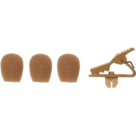 Bonnettes - Marron pour MX153 + pince micro Bonnettes - SHURE