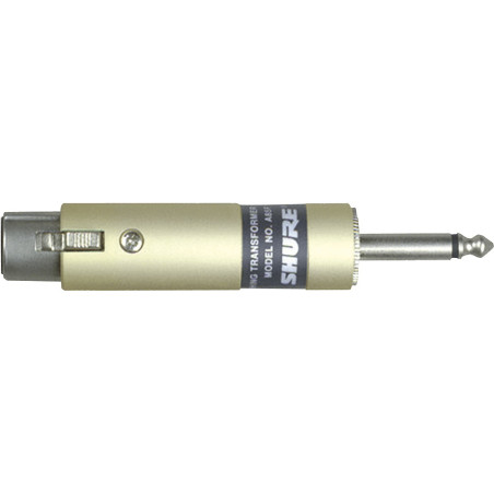 A85F - Transfo XLR fem In - Jack mâle Out Adaptateurs - SHURE