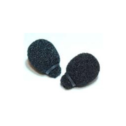 2x Mini-Bnt Crvt Noir Bonnettes mousses Noir miniature e Rycote