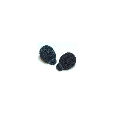 2x Mini-Bnt Crvt Noir Bonnettes mousses Noir miniature e Rycote