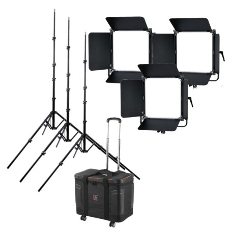 Kit lumière 3 panneaux reportage PBS-Leds