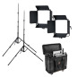Kit lumière 2 panneaux Leds Bicolor pour reportage Kit lumière 2 panneaux Leds Bicolor pour reportage
