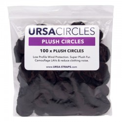 Pack 100 Plush Circles noir URSA Straps