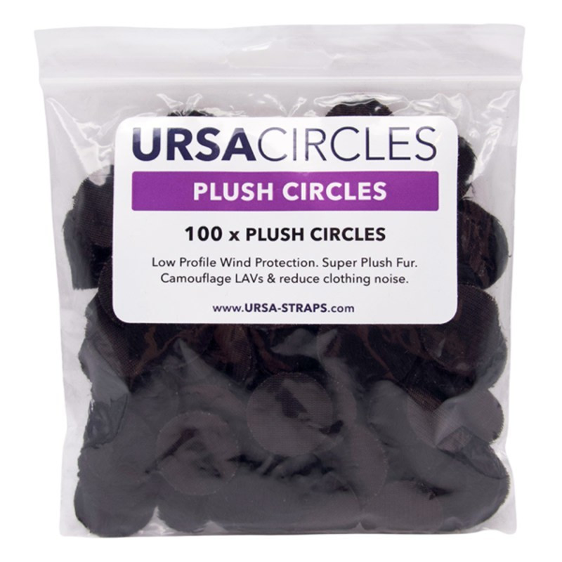 Pack 100 Plush Circles noir