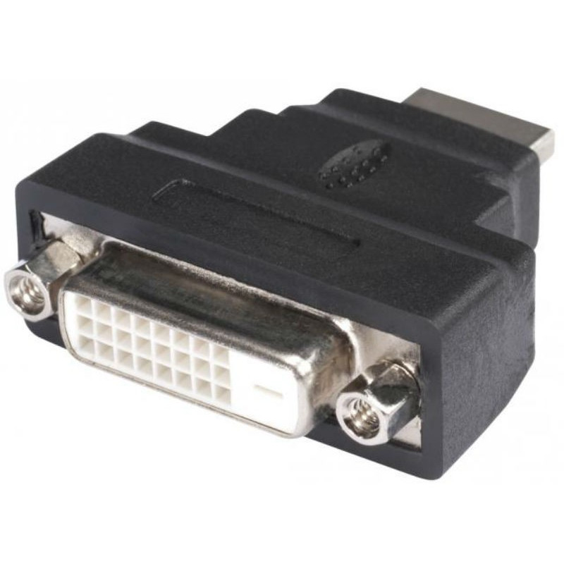 Adaptateur HDMI male - DVI femelle droit, Noir Adaptateur HDMI male - DVI femelle droit, Noir