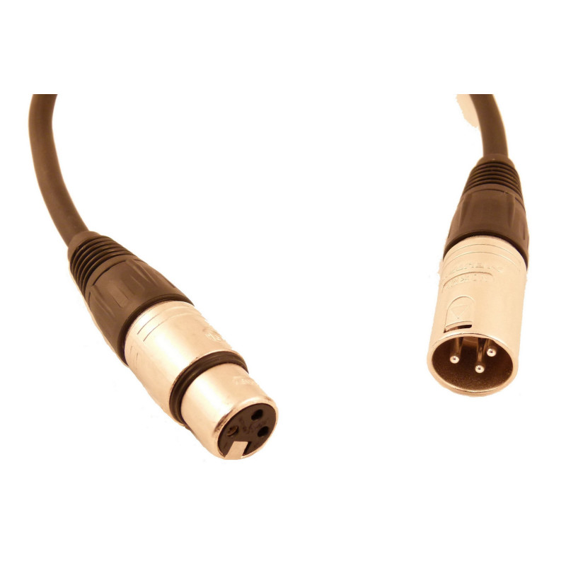 Cable XLR mâle vers XLR femelle de 0.40 mètres