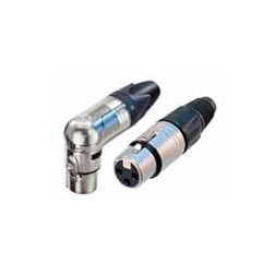XLR3 0.28m coude M-F pour micro camera Cables-Cordons