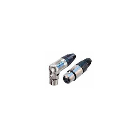 XLR3 0.28m coude M-F pour micro camera Cables-Cordons