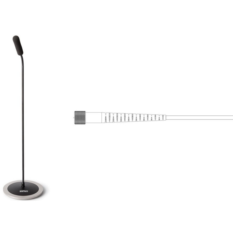 Microphone supercardio 4098 CORE table + base 43 cm noir MicroDot