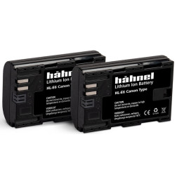 Pack 2 Batteries type LP-E6 1650mAh HAHNEL BATTERIE COMP Hahnel