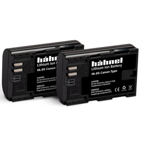 Pack 2 Batteries type LP-E6 1650mAh HAHNEL BATTERIE COMP Hahnel