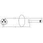 Asymétrique Rean - XLR mâle/Jack mâle mono - 7.5m Asymétrique Rean - XLR mâle/Jack mâle mono - 7.5m