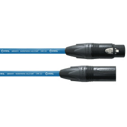 Symétrique Standard - XLR mâle/XLR femelle - 5m bleu CORDIAL