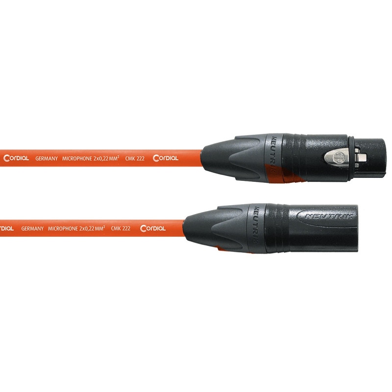 Symétrique Standard - XLR mâle/XLR femelle - 5 m orange Symétrique Standard - XLR mâle/XLR femelle - 5 m orange
