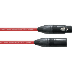 Symétrique Standard - XLR mâle/XLR femelle - 10m rouge CORDIAL