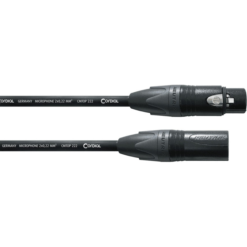 Symétrique - XLR mâle/XLR femelle or - 5m Symétrique - XLR mâle/XLR femelle or - 5m