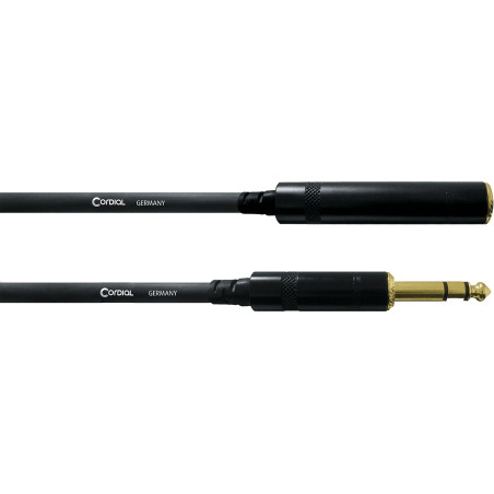 Jack - Jack stéréo m./Jack f. - 5m CORDIAL