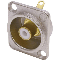 Châssis nickel format D. Isolant blanc Châssis nickel fo NEUTRIK
